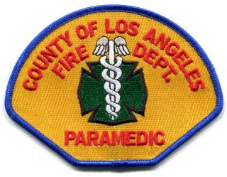     LOS ANGELES COUNTY   FIRE PARAMEDIC   SQUAD 51   EMERGENCY   PATCH