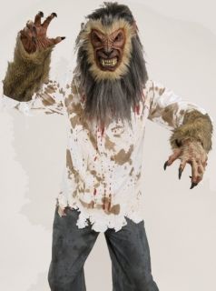 Werewolf Mens Adult Scary Wolfman Halloween Costume