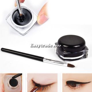 Fashion Waterproof Pro Eye Liner Black Eyeliner Shadow Gel Makeup 