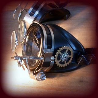 Steampunk goggles glasses welding cyber punk biker gothic rave cosplay 