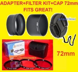   ADAPTER+FILTER KIT+CAP 72mm for FUJI S3200 S3280 S4000 S4080 FinePix