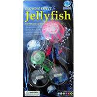 eshopps jellyfish ornament aquarium fish tank glowing red/green