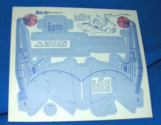   1965 UNUSED MOTO GYRO HELICOPTER PUNCH OUT & ASSEMBLE PAPER TOY, MINT