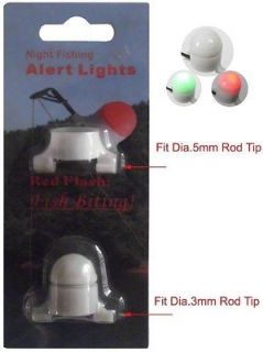 Night Fishing Rod Tip Clip on Fish Bite Alarm LED LIGHT 2 IN 1 