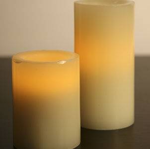 Champagne Flameless Battery Candle With Glowing Wick by Candle 