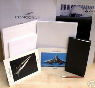 BA CONCORDE flight wallet+content​s leather look Concord British 