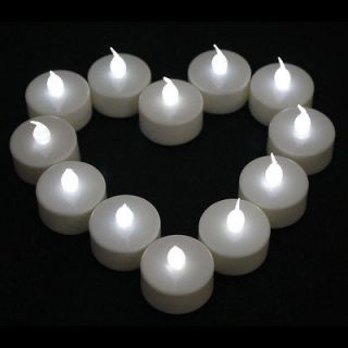 12x New LED Tea Light Wedding Party Flameless Candle White