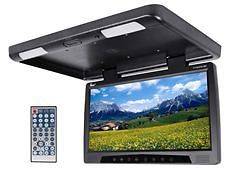    BK 17 Black Wide Screen Flip Down Monitor Car USB/SD DVD Player