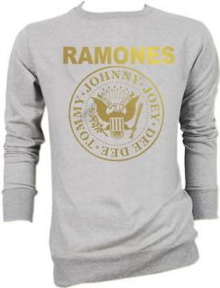 Gold Foil Ramones Joey Johnny Punk Rock Grays Sweater JUMPER S,M,L