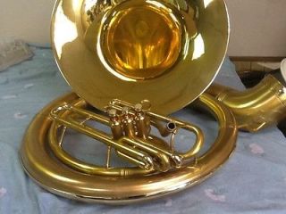 KING SATIN GOLD BBb SOUSAPHONE WITH 26 BELL, COMPLETELY RESTORED