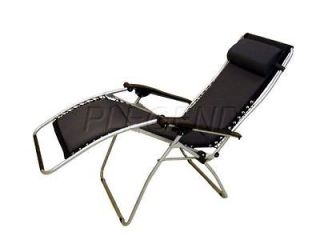 Zero Gravity Recliner Padded Patio Pool Chair Charcoal