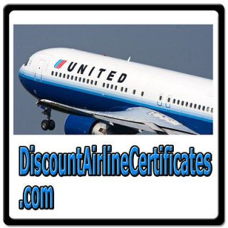 Discount Airline Certificates TRAVEL/AIR VOUCHER/FLIGHTS/TICKETS 