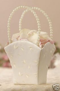 ivory flower girl basket in Flower Girl Baskets