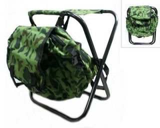 Newly listed New Camping Hiking Fishing Camo Folding Chair Backpack