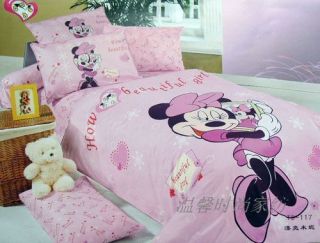 Disney Minnie Mouse queen or twin bed Sheet fitted sheet pillowcase 