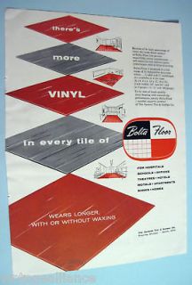 Vinyl Tile Bolta Floor GENERAL TIRE & RUBBER 50s Ad