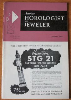   Horologist & Jeweler January 1955 Preserving Oil Fluidity, Micro Drill