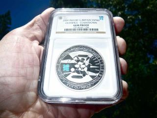 2009 NGC GEM PROOF London Olympic Countdown £5 Piedfort. PERFECTION 