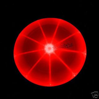 RED LED LIGHT UP FLYING DISC NIGHT FRISBEE by NITE IZE NIGHT FUN BEACH 