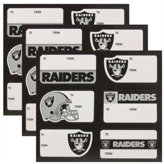   RAIDERS Logo NFL Team Adhesive Holiday Gift Stickers 3 Sheets NEW