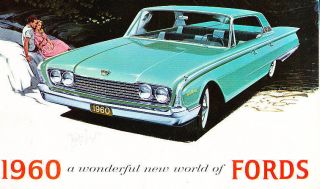 1960 Ford Original Sales Brochure Catalog   Galaxie Fairlane Falcon 