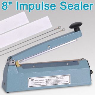 Impulse Manual Sealer w/ 2 Free Teflon + Elements Plastic Bag 