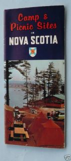 1963 Nova Scotia camp and picnic sites official map bro