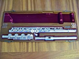 Miyazawa silver flute, 14k gold riser, Brogger System, offset, open 