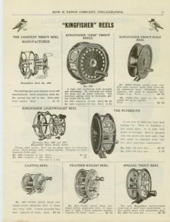 Catalog Page Ad Kingfisher Fly Rod Fishing Reels 1939