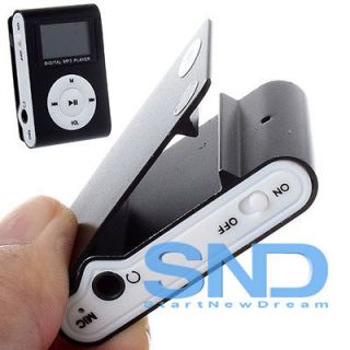   2GB Metal CLIP  Black Players with LCD Screen FM Radios Record