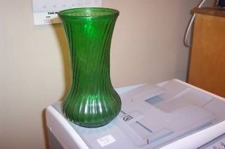 hoosier green glass vase