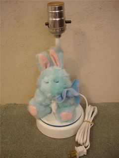 Nursery Originals Blue/Pink Stuffed Animal Bunny Rabbit Nursery Lamp