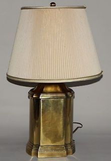 VINTAGE FREDERICK COOPER BRASS LAMP WITH ORIGINAL SHADE
