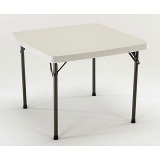 Lifetime 37 inch Square Almond Folding Card Table New