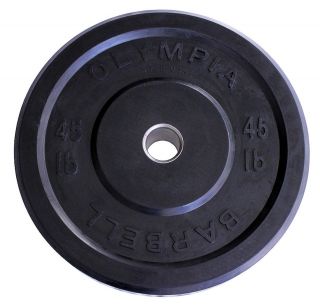 45lb Pair Rubber Bumper Plates Olympic Weights Crossfit SRO