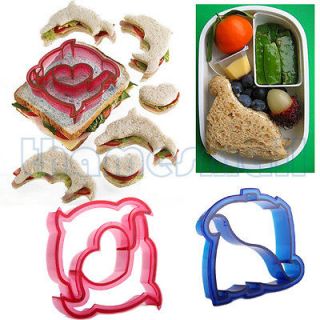   Dolphin/Dinosaur Pattern Sandwich Cookies Cake Cutter Mould Kids FUN