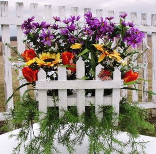   Garden Fence Mothers Day Sympathy Funeral Grave Cemetery Saddle Spray