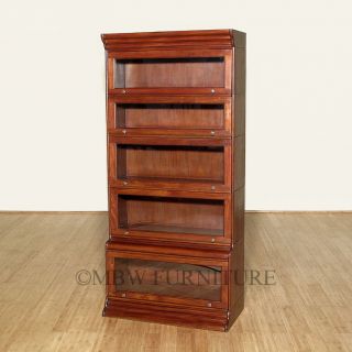   Stacked Barrister Lawyers Bookcase Curio w/ Plain Glass 124b