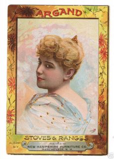 NEW HAMPSHIRE FURNITURE CO. Dixie Cylinder Stove Trade Card 1880s
