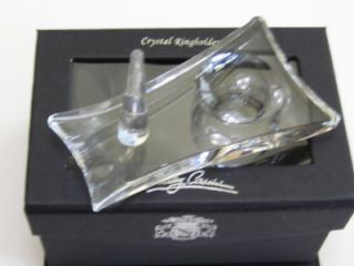 Oleg Cassini Diamond Ring Holder Crystal Ringholder Long NIB