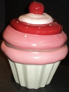 NEW CUPCAKE COOKIE JAR STORAGE CANISTER BIRTHDAY PARTY MATCHES 