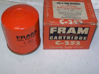 FRAM Oil Filter #C252   1940 1975 Oliver Tractor L4 & L6 cylinder 