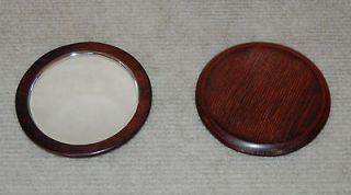 HOLIDAY SPECIAL  Rose Wood Round Beveled Mirror (Made in the USA)