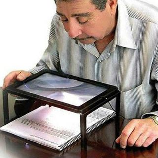   Hands Free Magnifying Glass 3X With Light LED Magnifier For Reading