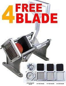 New Commercial Stainless Steel French Fry Frys Cutter 4pc Blade   3/8 