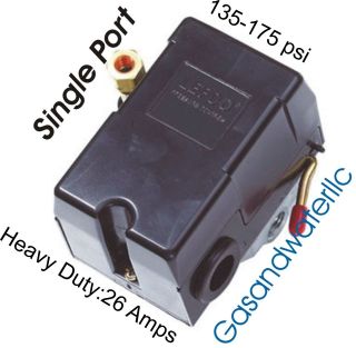 Air Compressor Pressure Switch 135 175 SINGLE 1 PORT Heavy Duty 26 