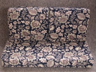 Outdoor Patio Deep Seat Cushion Set ~ Melinda Midnight Flo 20.5 x 46.5 