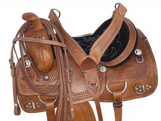 New 18 Tan Inch Custom Western Ranch Leather Horse Hand Tooled Saddle 