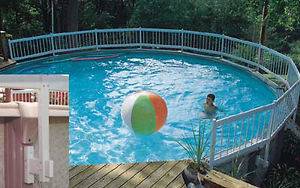   Swimming Pool Safety Fence Base Kit C 2 Sections Color WHITE