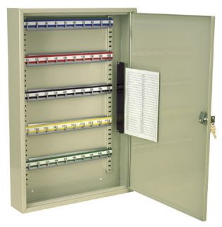 LARGE Steel Wall Mounted Key Storage Safety Cabinet 50 Key Capacity